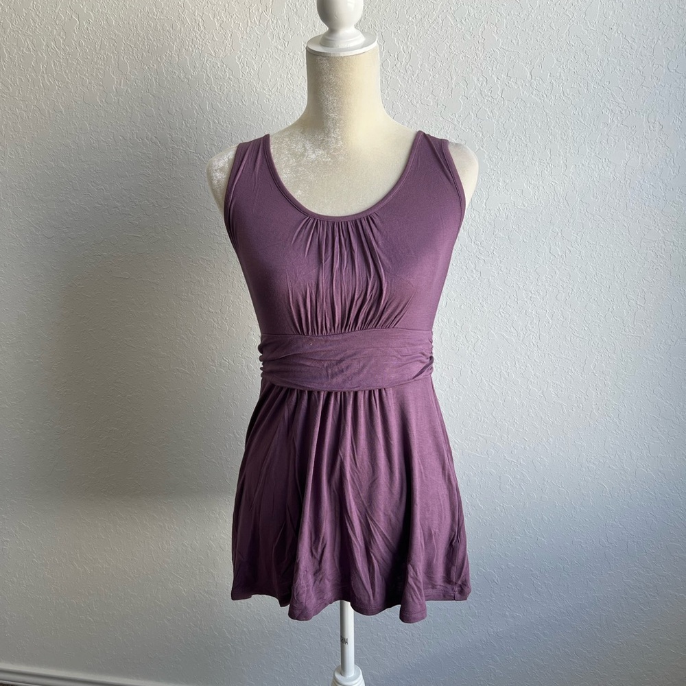 NEW daisy Fuentes knit tank sleeveless shirt purple